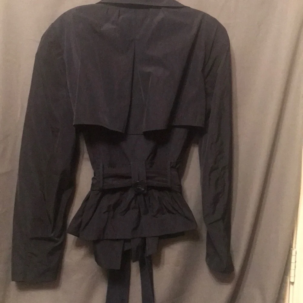 Apriori Women’s Black Trench Coat SZ 12